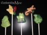 645 Rain Forest Animals Chocolate or Hard Candy Lollipop Mold